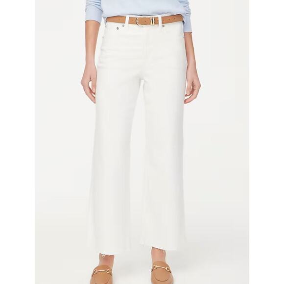 J.Crew Denim - NWT J.Crew Wide Leg Crop Jean In All Day Stretch White Size 31
